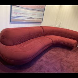 Red modern couch 