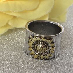Sunflower Ring, Size 8