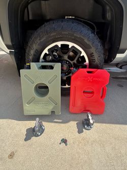 Rotopax 5 gallon water and Gen 2 Two Gallon Gasoline tanks $120 Each
