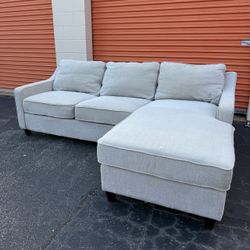 Free Delivery - Cream Sectional Couch with Reversible Chaise and Storage