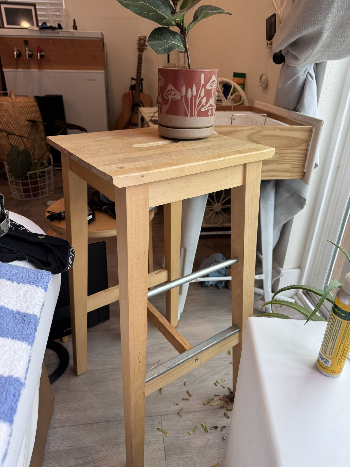 Natural Wood Stool