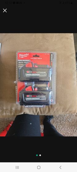 Milwaukee SET Of Two Red Lithium 6.0 Batteries 