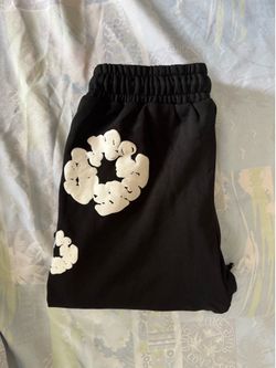 Denim Tears Cotton Wreath Sweat Shorts Black Size M Made in USA