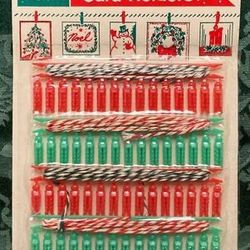 Vintage Christmas Holiday Card Holders miniature plastic clips mid century 