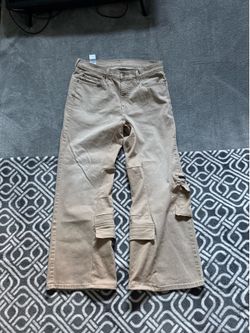 Tan baggy cargo pants