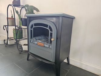 Refurbished Electric Fireplace Stove Cat / Small Dog Bed (Steel Blue & Black)