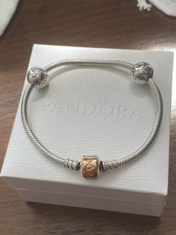 Pandora Sterling Silver Bracelets and Charms - Authentic