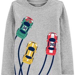 Carter's Race Car Jersey long sleeve Tee shirt