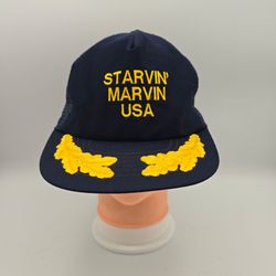 Vintage Starvin' Marvin USA Scrambled Eggs Trucker Snapback Hat (No Foam)