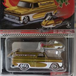 Hot Wheels RLC 64 GMC Panel 2016 Holiday Car & Snow Mobile 