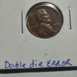 1955 Wheat Penny Double Die 