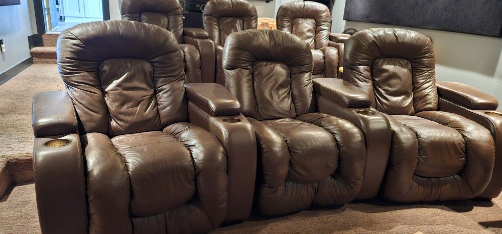 Leather Theater Seating - MAKE OFFER!!