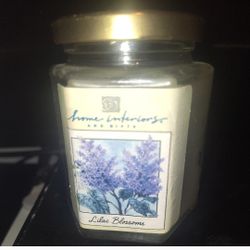 Vintage Home interiors candle jar lilac blossom