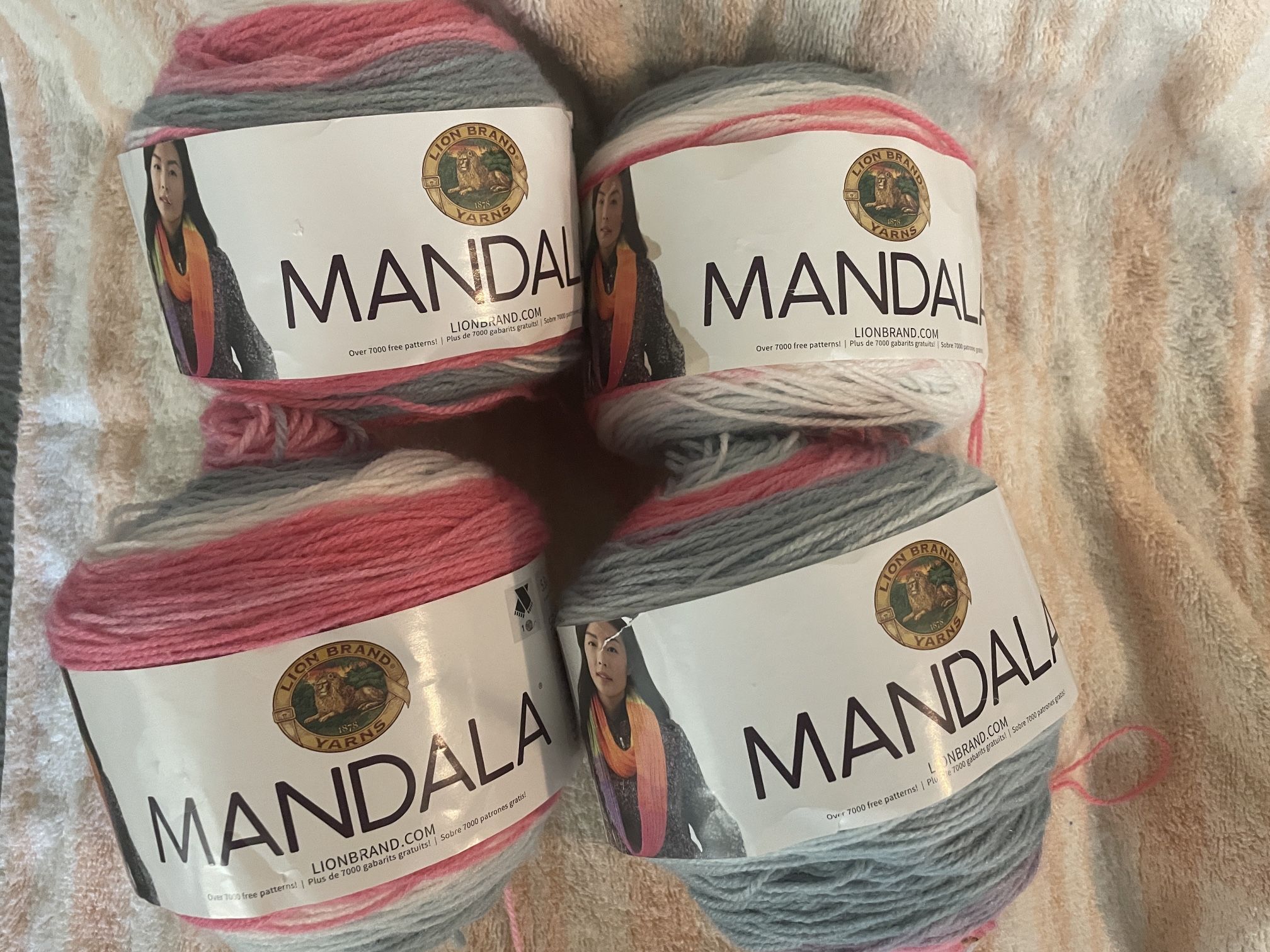4 Cakes Lion Brand Mandala Yarn Color: Unicorn