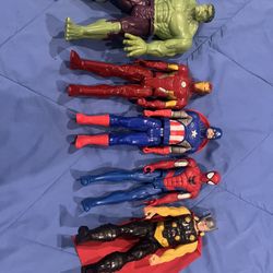 Marvel Action Figures Hulk Iron man Thor Spiderman 