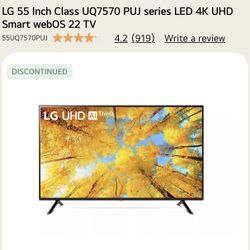 New 55” 4K Smart TV