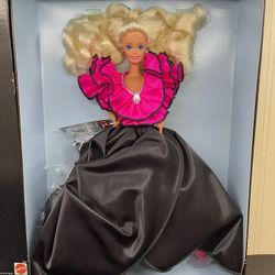 Vintage 1991 Mattel Night Sensation Barbie FAO Schwartz Limited Edition