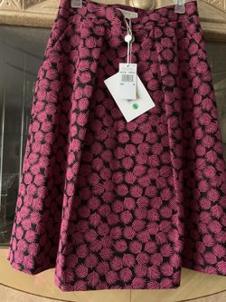 New Michael By Michael Kors Pleated Midi Skirt, New with Tag, Size 6