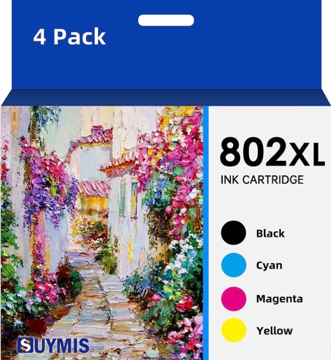 New 802XL Ink Cartridges Combo Pack Remanufactured for EpsonÂ