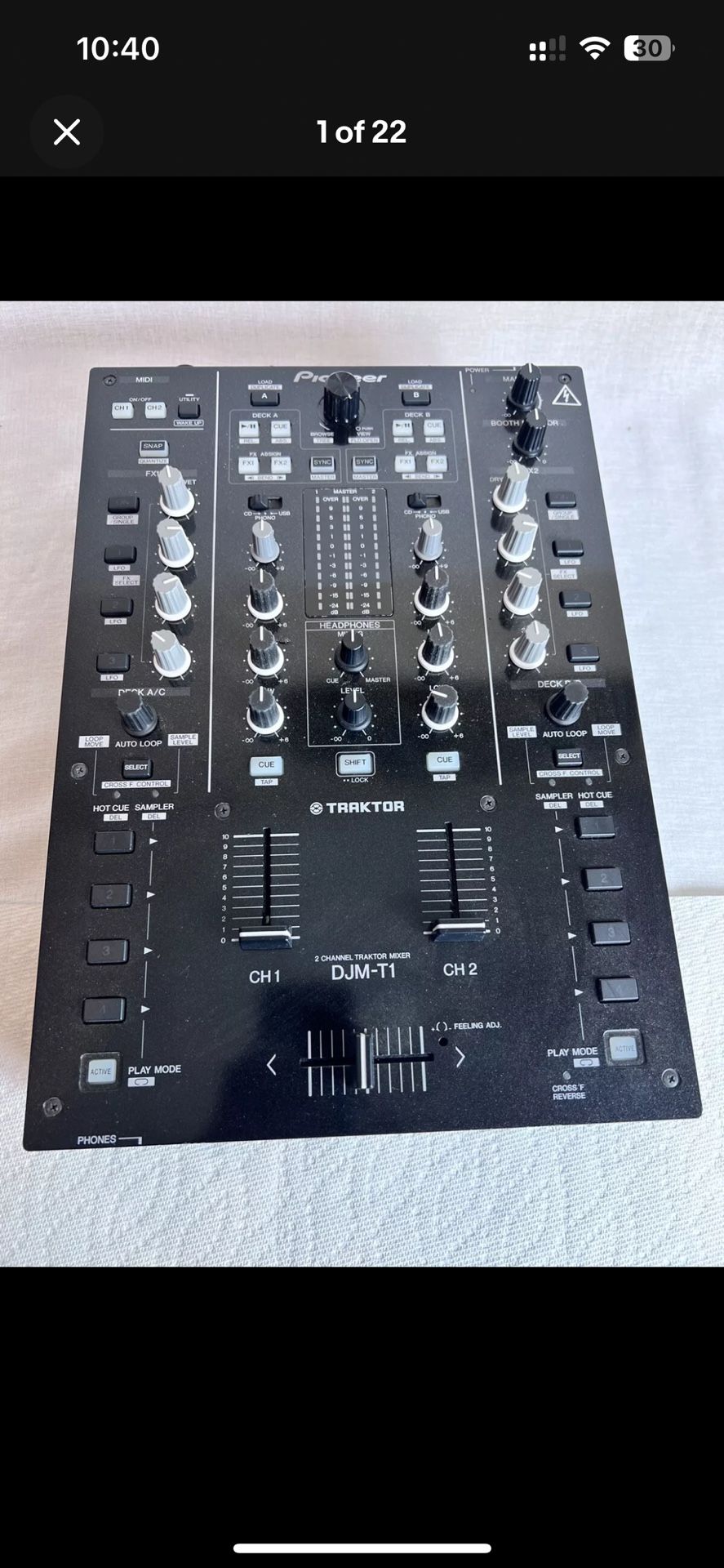 Pioneer DJM-T1 DJ Mixer TRAKTOR SCRATCH. Tested woking