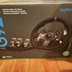 Logitech G920 Racing Wheel + Pedals – Xbox/PC – Like New Open Box