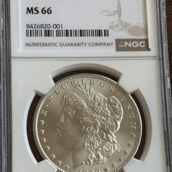 1899-O Morgan Silver Dollar — NGC MS66 — $575