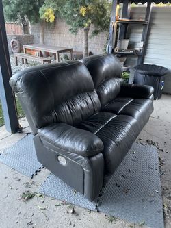 Dark grey Power Reclining Love Seat