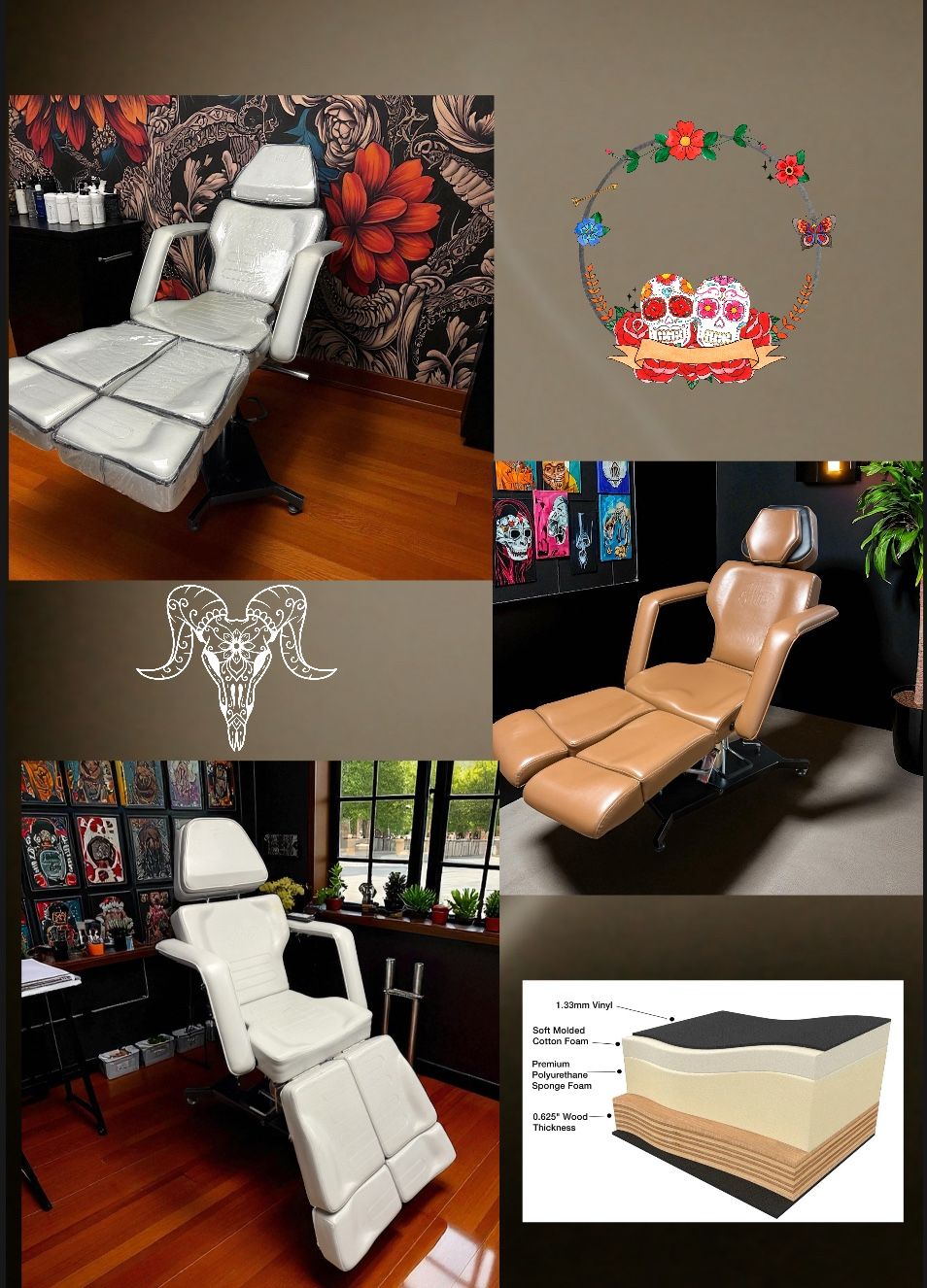 Authentic TatSoul Tattoo Client Chairs