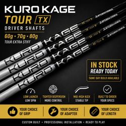 MITSUBISHI KURO KAGE TiNi TOUR TX EXTRA STIFF DRIVER SHAFTS – IN STOCK & READY FOR SAME-DAY BUILD 🔥 (Taylormade, Callaway, PING, Titleist)