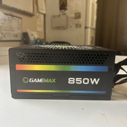850 Watt Power supply Game Max Rgb Edition