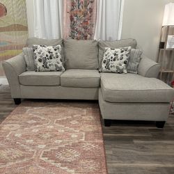 Gently Used L Gray Sectional Couch