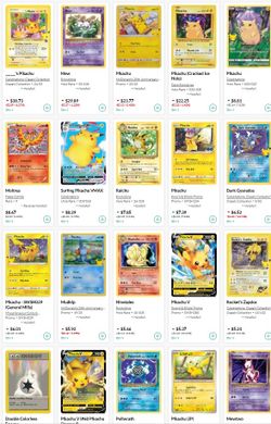 Pikachu and Evolutions Pokemon Card lot -   Banger Chilling  Mew