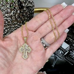 Real 10k Gold Necklace And Pendant