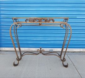 WROUGHT IRON CONSOLE TABLE (NEED TO SELL) 