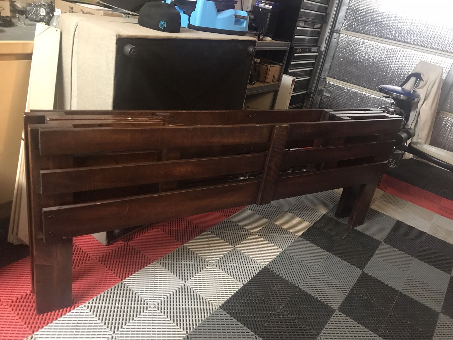 Solid Wood Twin Bed Frame with Slats