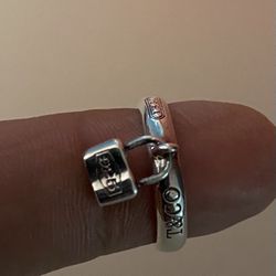 Tiffany and Company Sterling Silver Ring With A Lock. 