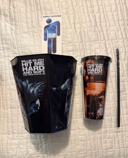 Billie Eilish Limited Edition Hit Me Hard Popcorn Bucket & Cup Combo - on hand