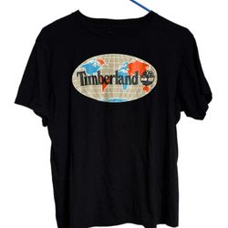 Timberland (N) Boy’s Globe Logo Graphic Tshirt Sz XL Black World Tree EUC