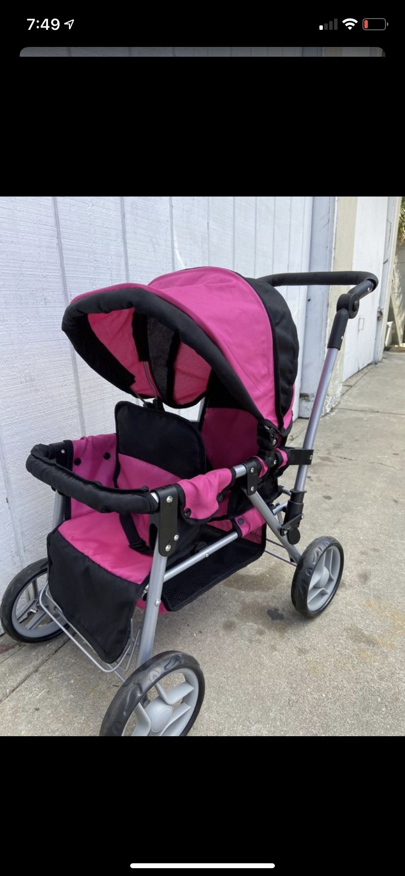 Double doll stroller