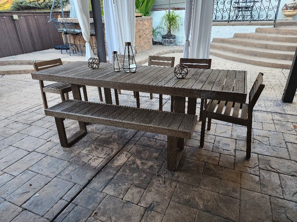 West Elm Table Bench And Chairs