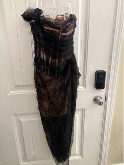 Black Lace Midi Dress S