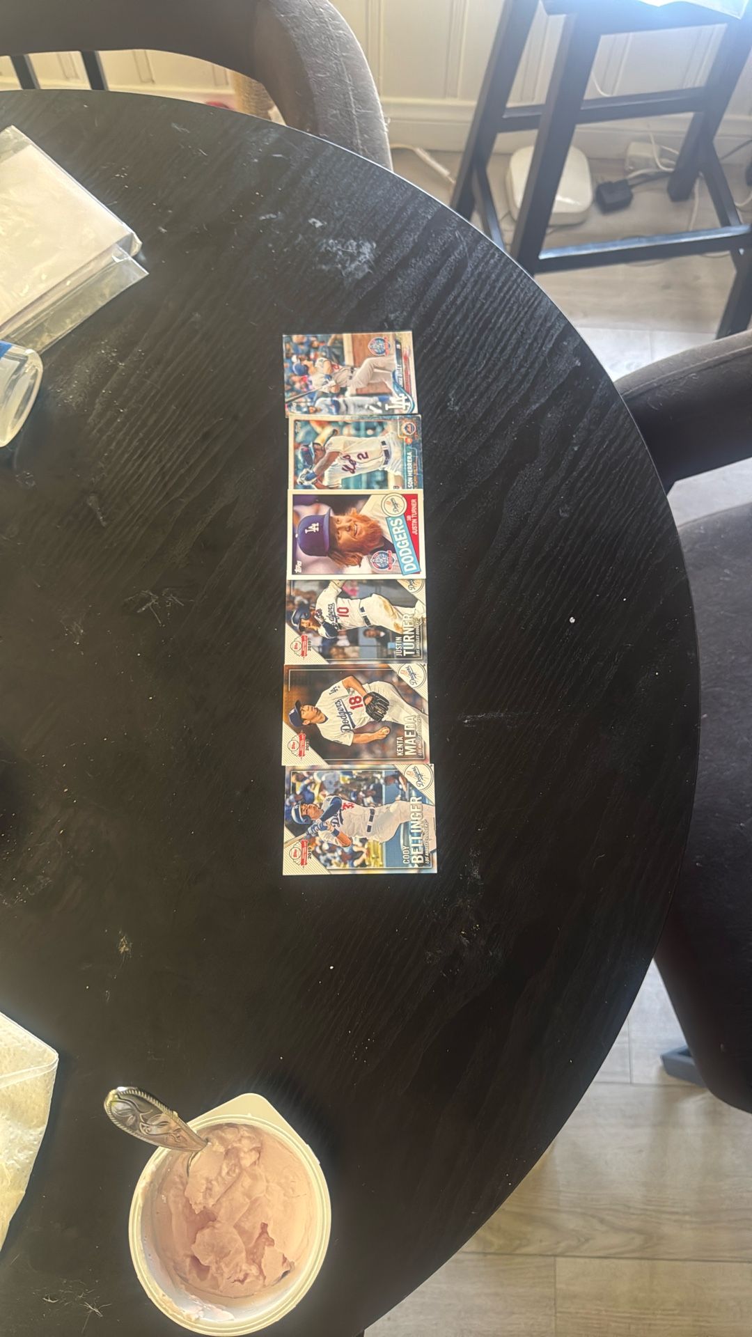 Set of 6 Baseball Cards Dodgers