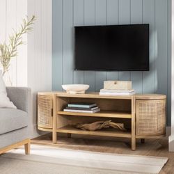 Portola Hills Caned Door TV Stand for TVs up to 60”