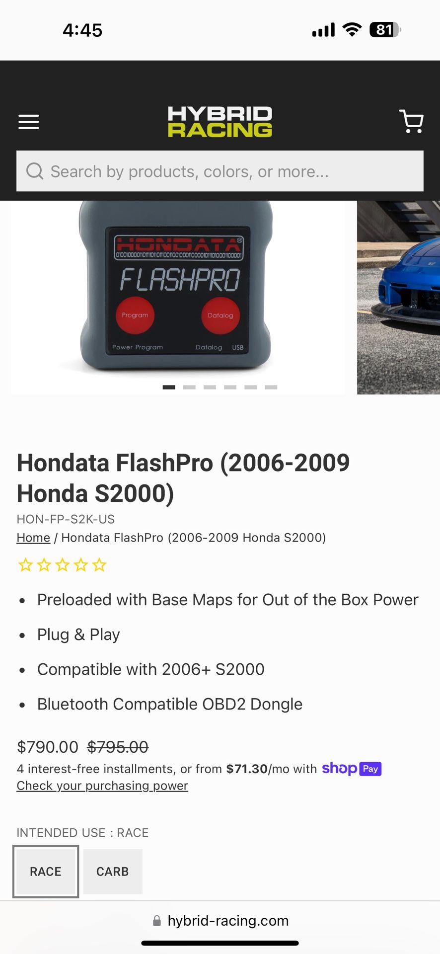 Hondata Flashpro 06-09 Honda S2000