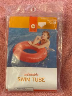New Red Inflatable Swim Tube