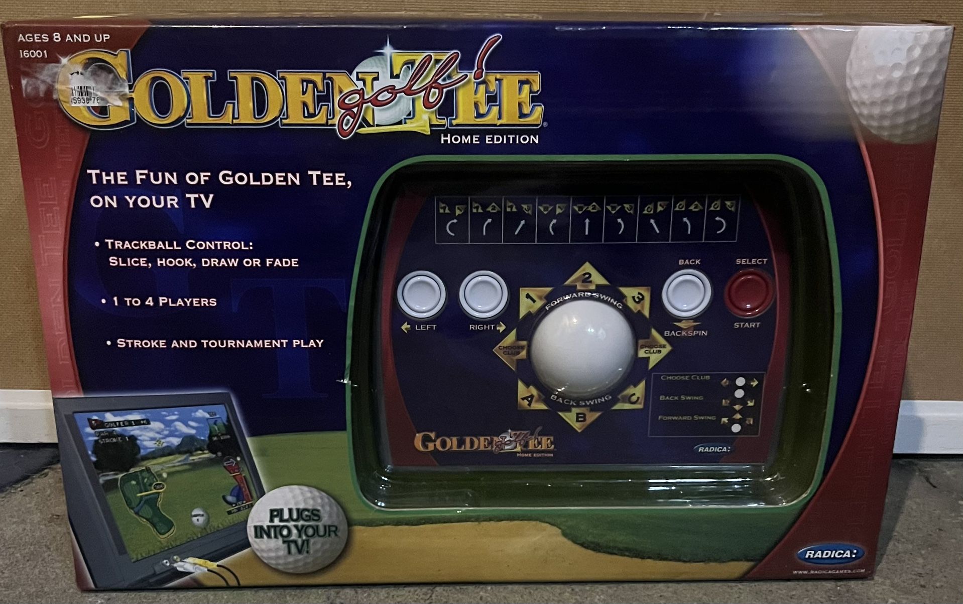 RADICA Golden Tee Golf Home Edition TV Game System with DC plug