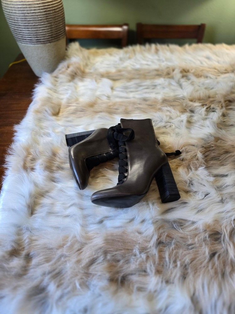 Jacobies 5 Inch Heel Lace Up Ankle Boots