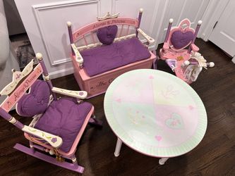 👑 RARE VINTAGE Complete Princess Furniture Collection (2001) – 4 Piece Matching Set 👑