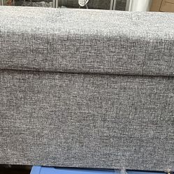 2 Grey Ottoman - New - It was used  as a  Social Media content