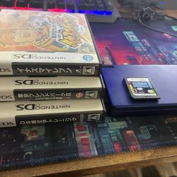 Nintendo DSi Blue (Japanese) Console Includes 4 Games by